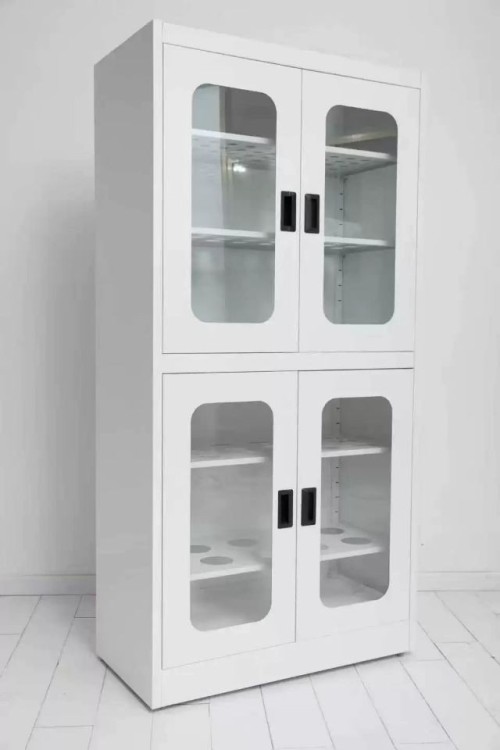 Full Steel Lab Glassware Cabinet Laboratory Utensil Storage Cupboard