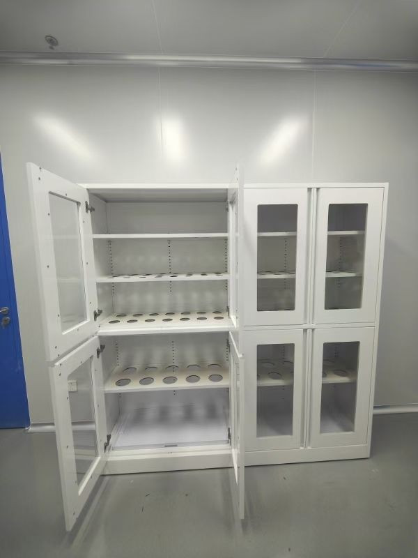 Full Steel Lab Glassware Cabinet Laboratory Utensil Storage Cupboard